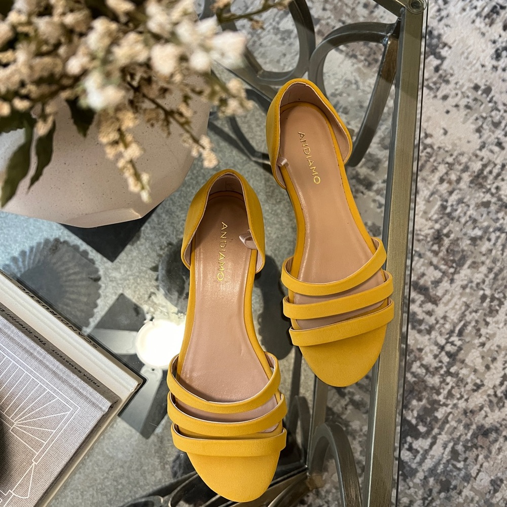 Yellow Suede Sandals